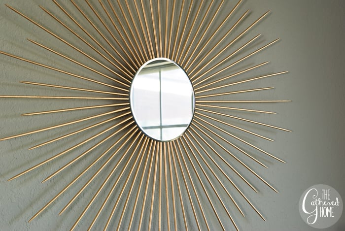 Easy Diy Sunburst Mirror The Gathered Home Sunburst Mirror Easy Diy Tutorial 3