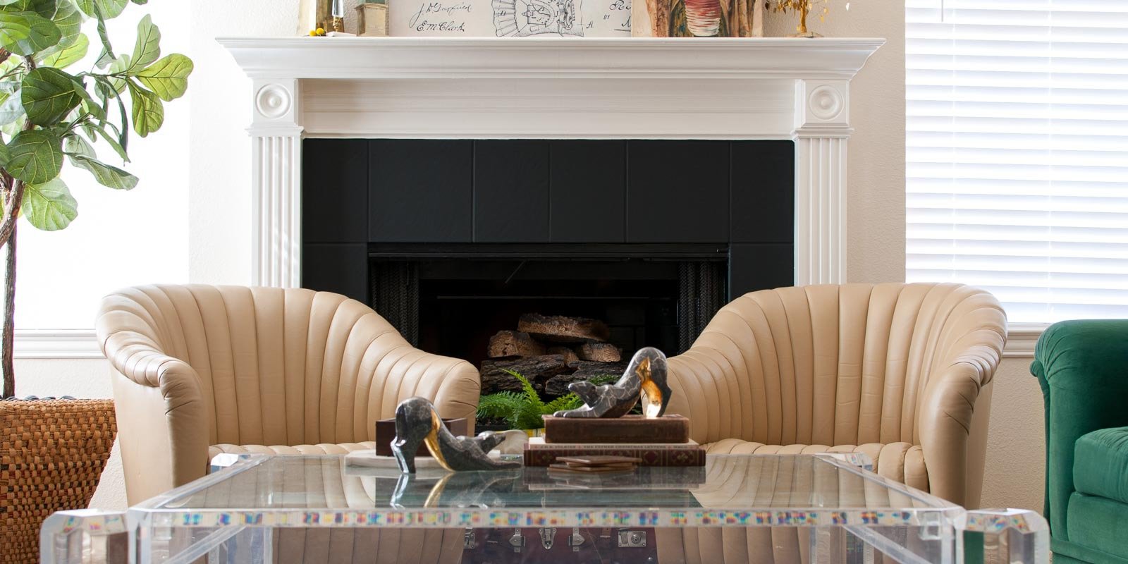 Diy Painted Tile Fireplace Surround The Gathered Home Diy Painted Tile Fireplace Surround The Gathered Home